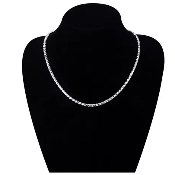 Snake chain LINK - Necklace - silver - 5mm 22" - Picture 5 of 5